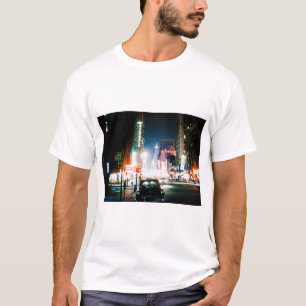T-SHIRT NEW YORK CITY TIMES CARRÉ 1950'S NEON NIGHT PHOTO