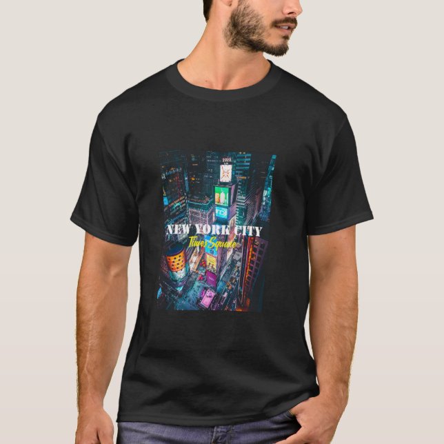 T-shirt New York City Times Carré Skyline Tee - shirts New (Devant)