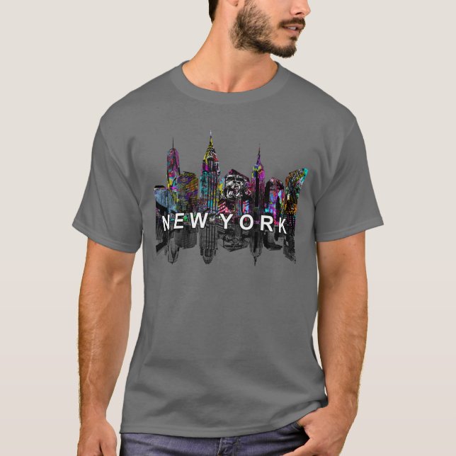 T-shirt New York en graffiti (Devant)