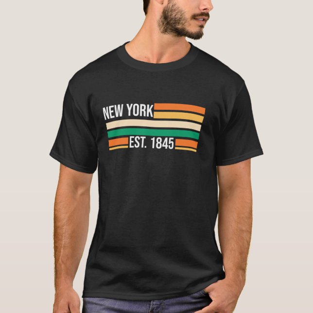 T-shirt New York est 1845 USA State America (Devant)