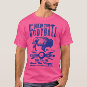T-shirt New York Est 1960 Bills Mafia Texte Bleu Vintage