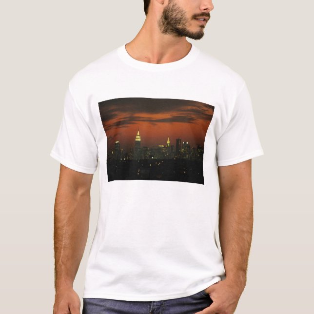 T-shirt New York, États-Unis. Skyline de l'Upper Manhattan (Devant)