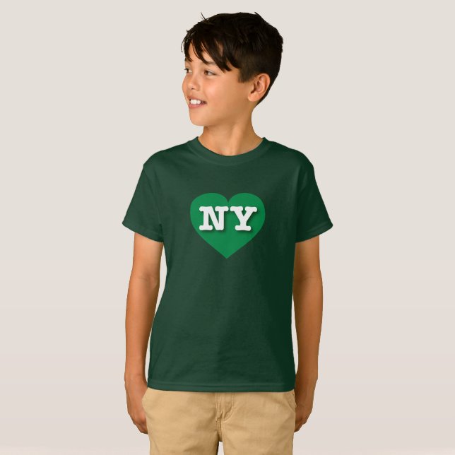 T-shirt New York Green Heart - J'aime NY (Devant entier)