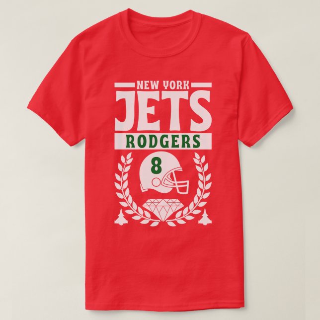 T-shirt New York Jets Aaron Rodgers 8 American Edition (Design devant)