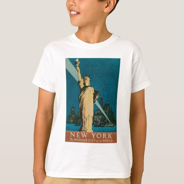T-shirt New York : La ville de merveille de l'affiche du (Devant)