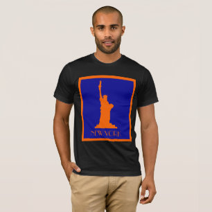 T-shirt New York Moderne et Cool en Orange et Bleu