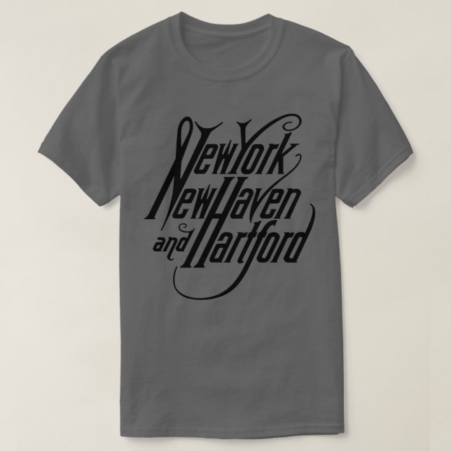 T-shirt New York New Haven Hartford Retro Railroad (Design devant)