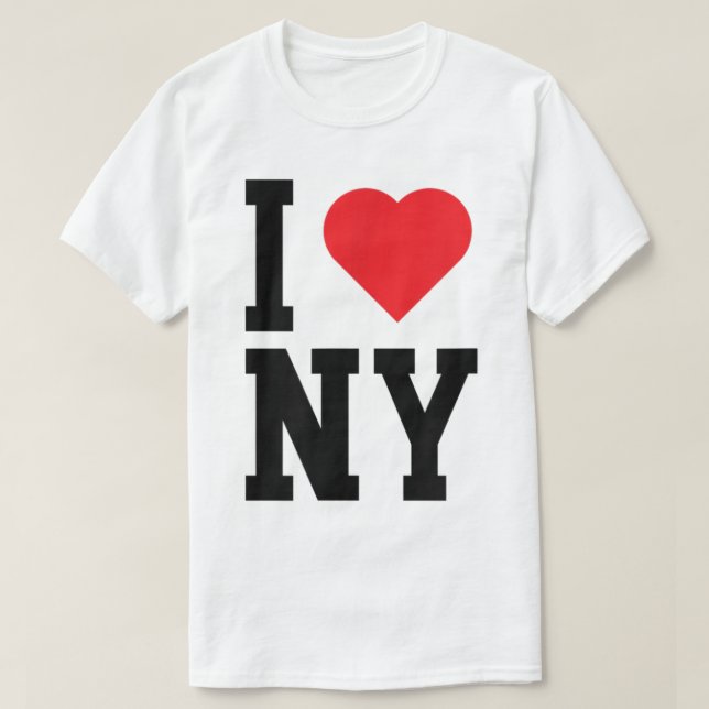 T-shirt New York NY Throwback Design Classique Coeur (Design devant)