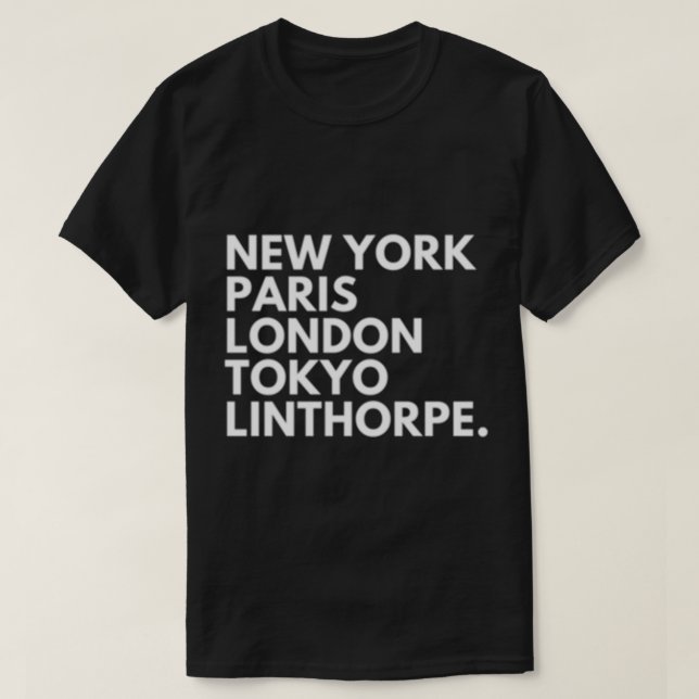 T-shirt New York Paris London Tokyo Middlesbrough Boro   (Design devant)