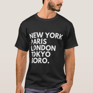T-shirt New York Paris Londres Tokyo Middlesbrough Boro