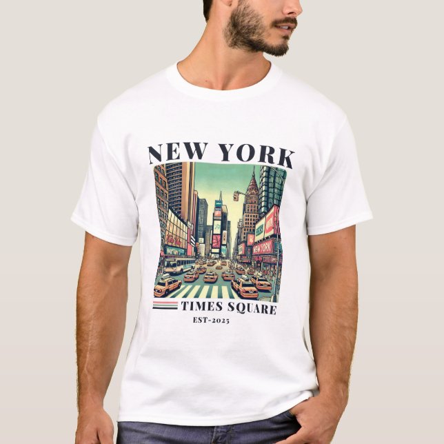 T-shirt New York, place Times Square (Devant)