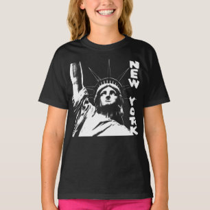 T-shirt New York pour enfant Statue biologique de