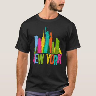 T-shirt New York Skyline Heartbeat Statue of Liberty I Lov