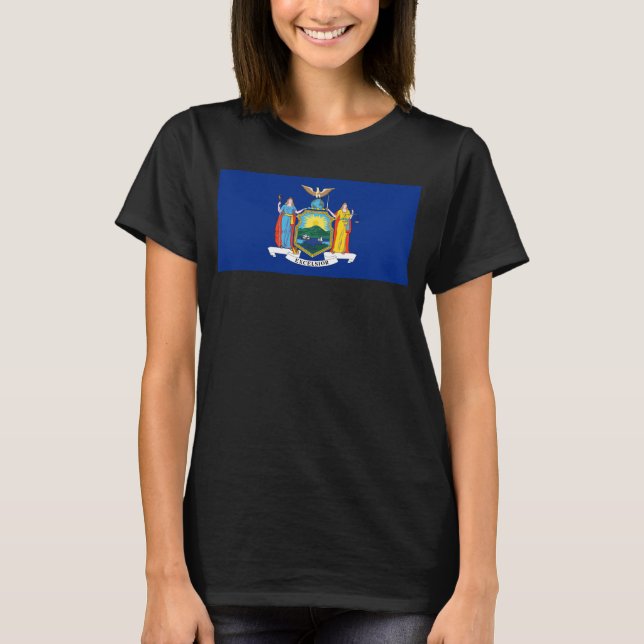 T-shirt New York : The Empire State, Home Big Apple Flag (Devant)