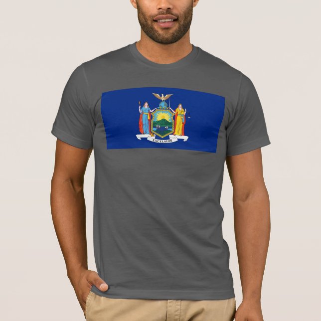T-shirt New York : The Empire State, Home Big Apple Flag (Devant)