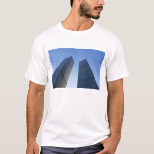 T-shirt New York, USA. Vue sur les tours jumelles de