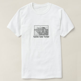 T-shirt New-Yorkais natif (Édition Métro) Une Chemise Mist