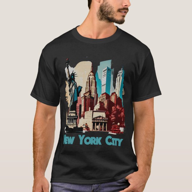 T-shirt New Yorker Pride New Landmarks Nyc New York (Devant)