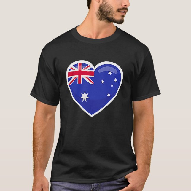 T-shirt New Zealand Flag Pocket Heart (Devant)