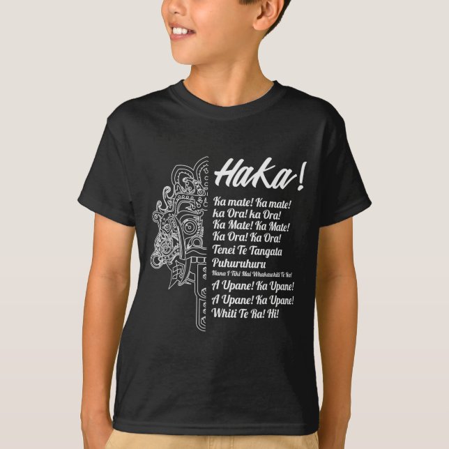 T-shirt New Zealand Maori Haka - Ka Mate Rugby Tee  (Devant)