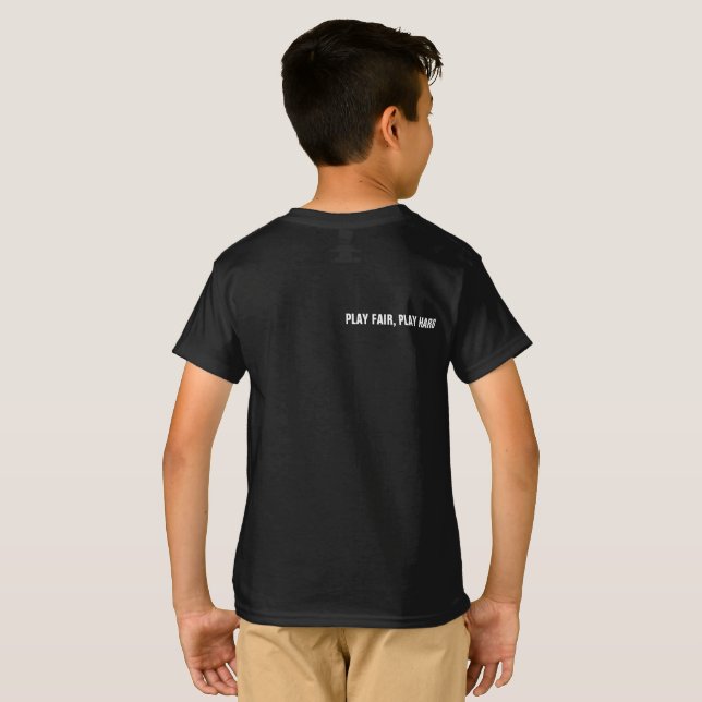 T-shirt New Zealand -PLAY FAIR, PLAY HARD（KIDS） (Dos entier)