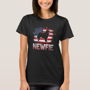 T-shirt Newfie Chien USA Drapeau Terre-Neuve 1