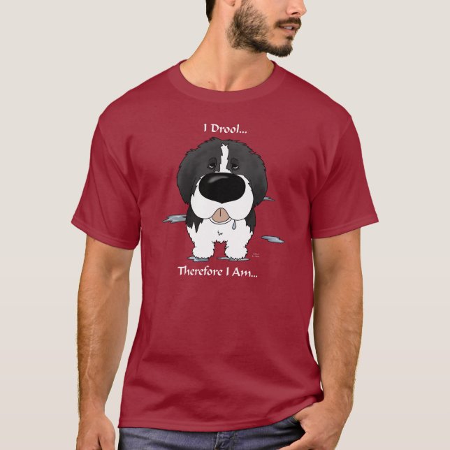 T-shirt Newfie (Landseer) - je radote (Devant)
