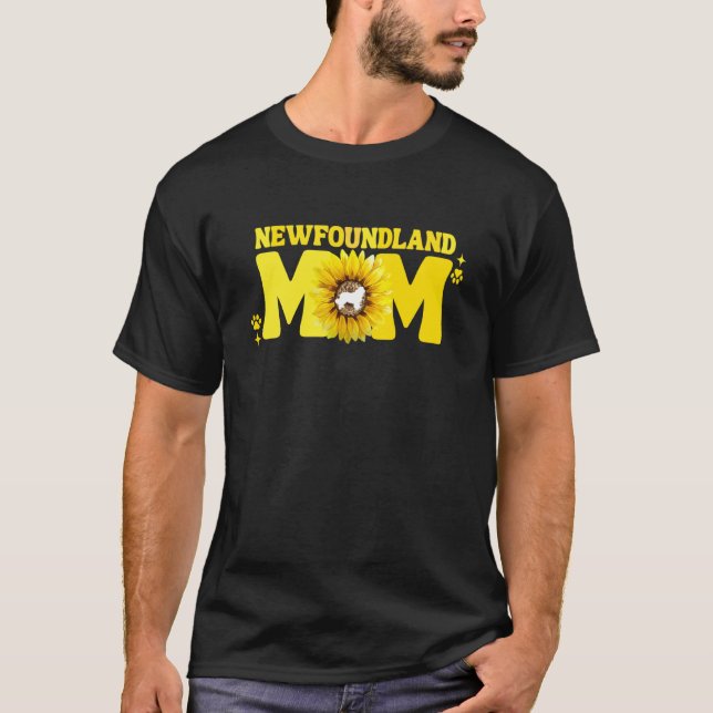 T-shirt Newfie Mom For Women Newfy Newfoundland Dog Mom Su (Devant)
