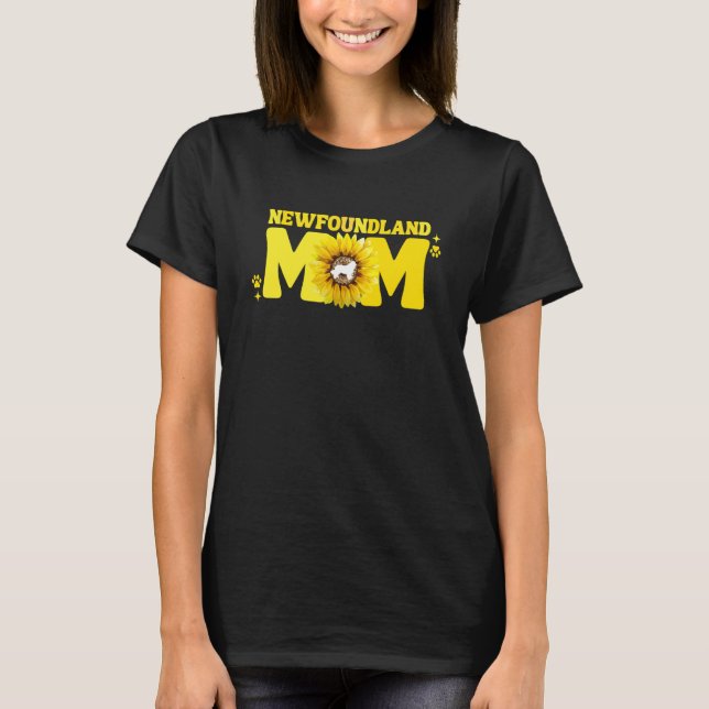 T-shirt Newfie Mom For Women Newfy Newfoundland Dog Mom Su (Devant)