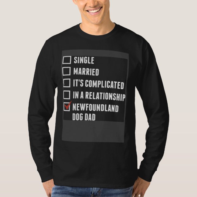 T-shirt Newfoundland Dad  Dog Father (Devant)