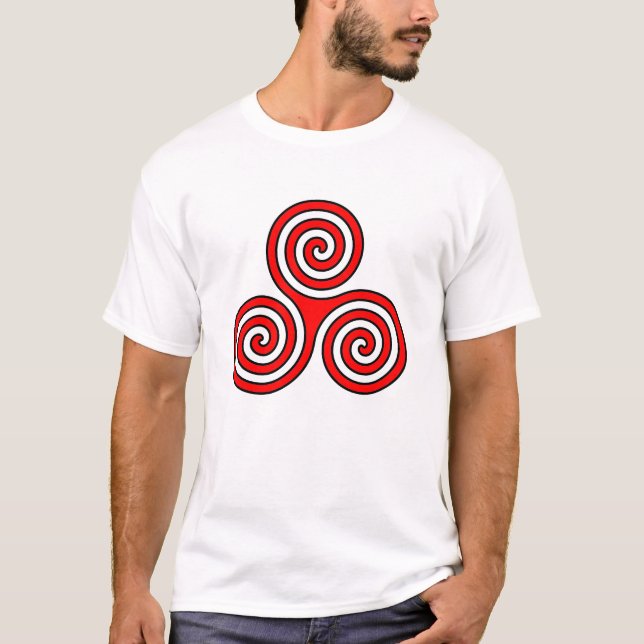T-shirt newgrange en spirale triple de déesse de symbole, (Devant)