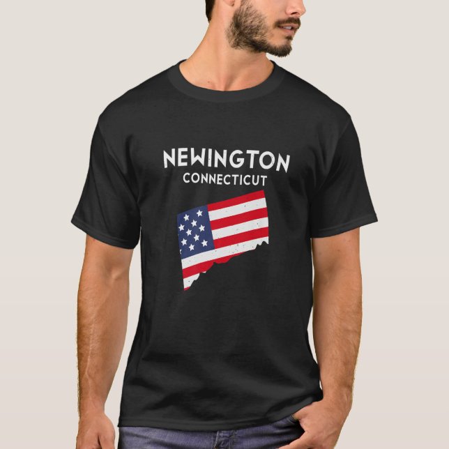 T-shirt Newington Connecticut USA State America Travel Con (Devant)