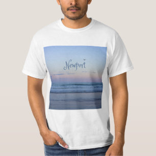 T-shirt Newport Beach Californie Ocean Sunrise Blue