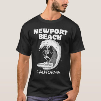 T-shirt NEWPORT BEACH CALIFORNIE Surf Vintage Rétro Surfin