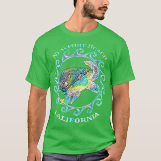 T-shirt Newport Beach Californie Vacances Tribal coloré