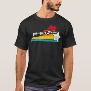 T-shirt Newport News Virginia Vintage Souvenir désorganisé
