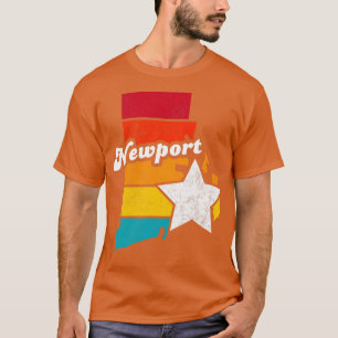 T-shirt Newport Rhode Island Vintage Souvenir en détresse