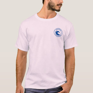 T-shirt Newport RI Blue Ocean Wave Circle Design