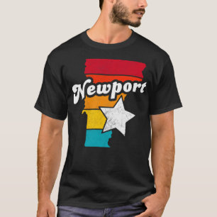 T-shirt Newport Vermont Vintage Souvenir déshabillé 2