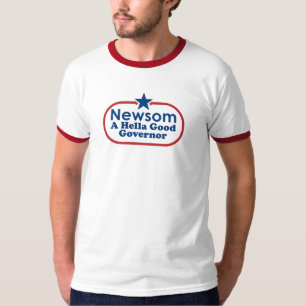 T-shirt Newsom, un bon gouverneur de hella