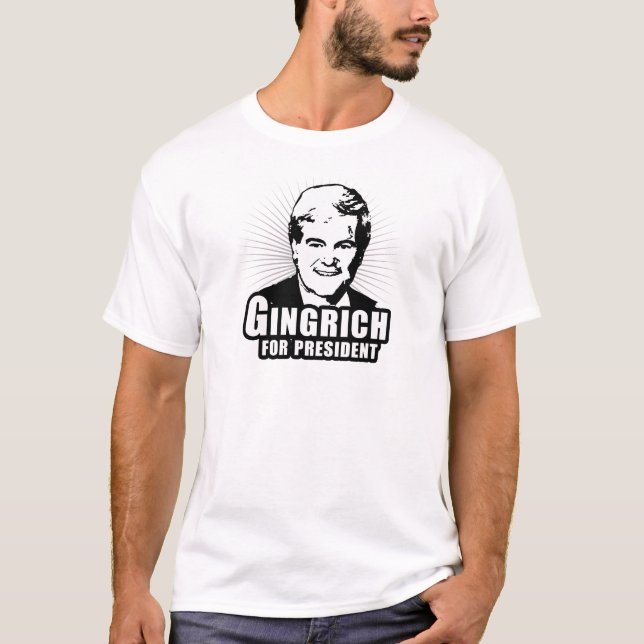 T-shirt Newt Gingrich pour le président (Devant)