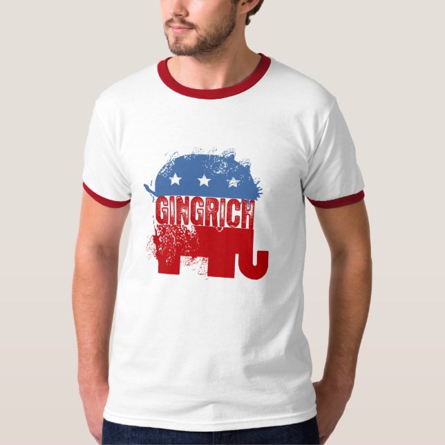 T-SHIRT NEWT GINGRICH RÉPUBLICAIN (Devant)