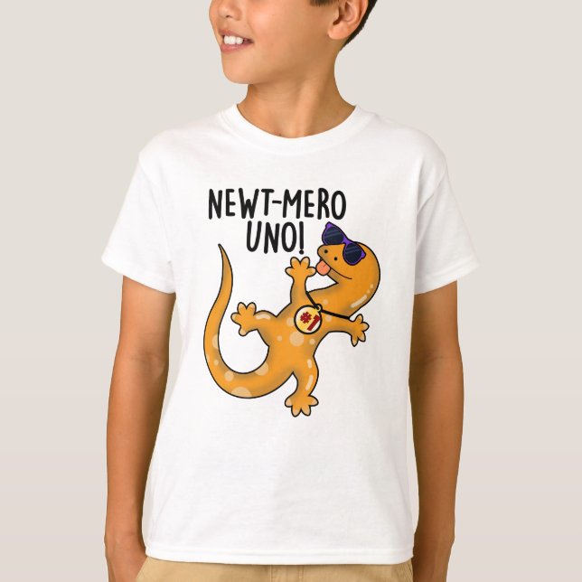 T-shirt Newt-mero Uno Funny Newt Pun (Devant)