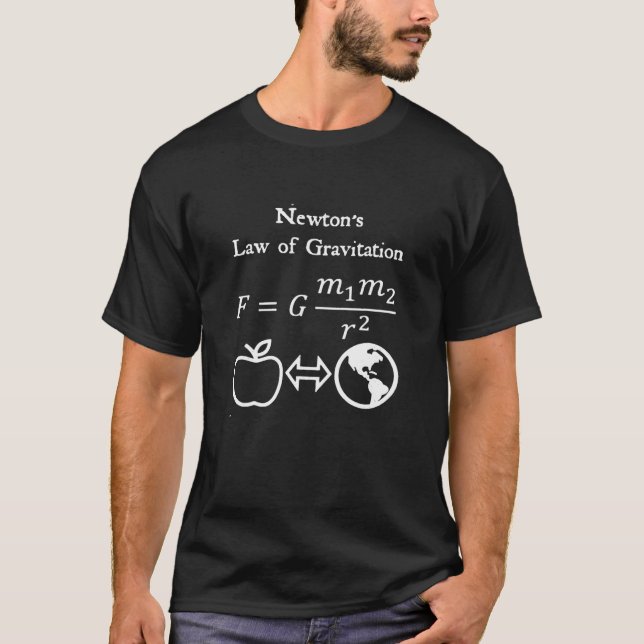 T-shirt Newton s Law of Gravitation Physique Ingénieur et  (Devant)