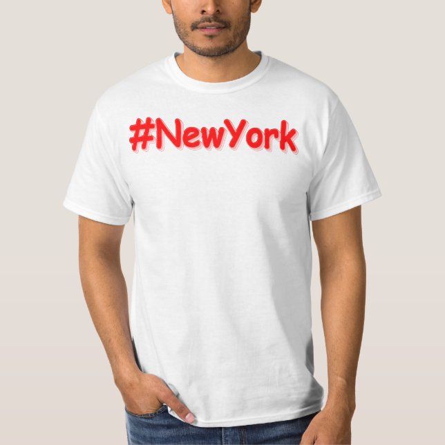 T-shirt "#NewYork" Joli design. Commandez dès maintenant  (Devant)