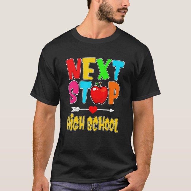 T-shirt Next Stop High School Hello High School Back to Sc (Devant)