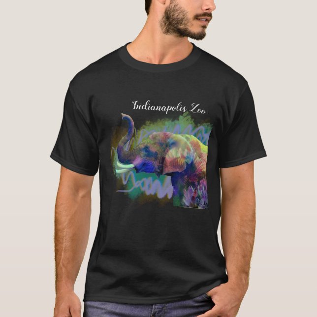 T-shirt Nez chanceux d'Elephant~ de zoo d'Indianapolis de (Devant)