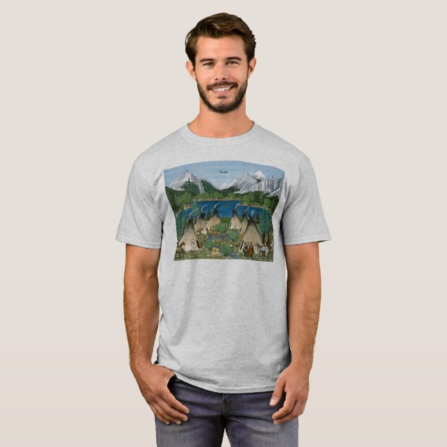 T-shirt Nez Perce ~ Lac Wallowa (Devant entier)