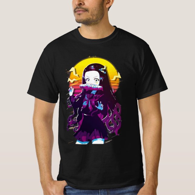 T-shirt Nezuko kamado cite le classique de l'anime (Devant)