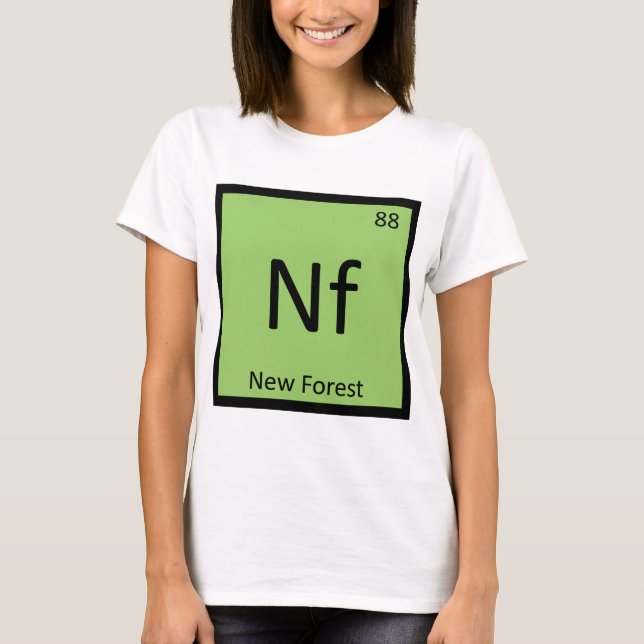 T-shirt Nf - Poney de New Forest Élément Chimique Cheval (Devant)